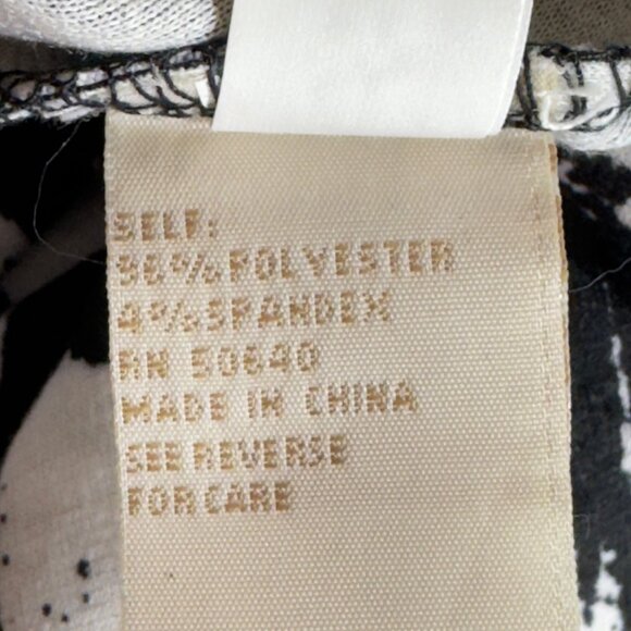 JONATHAN MARTIN Women's Black & White Abstract Polyester Stretch Plus Size 20 - Picture 6 of 11